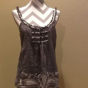 Boho grey tank